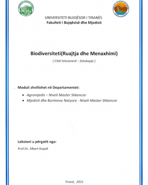 Biodiversiteti(Ruajtja dhe Menaxhimi) – Albert Kopali