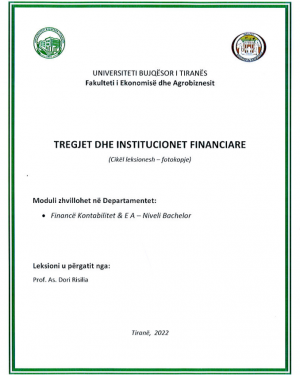 Tregjet dhe Institucionet Financiare – Dori Risilia